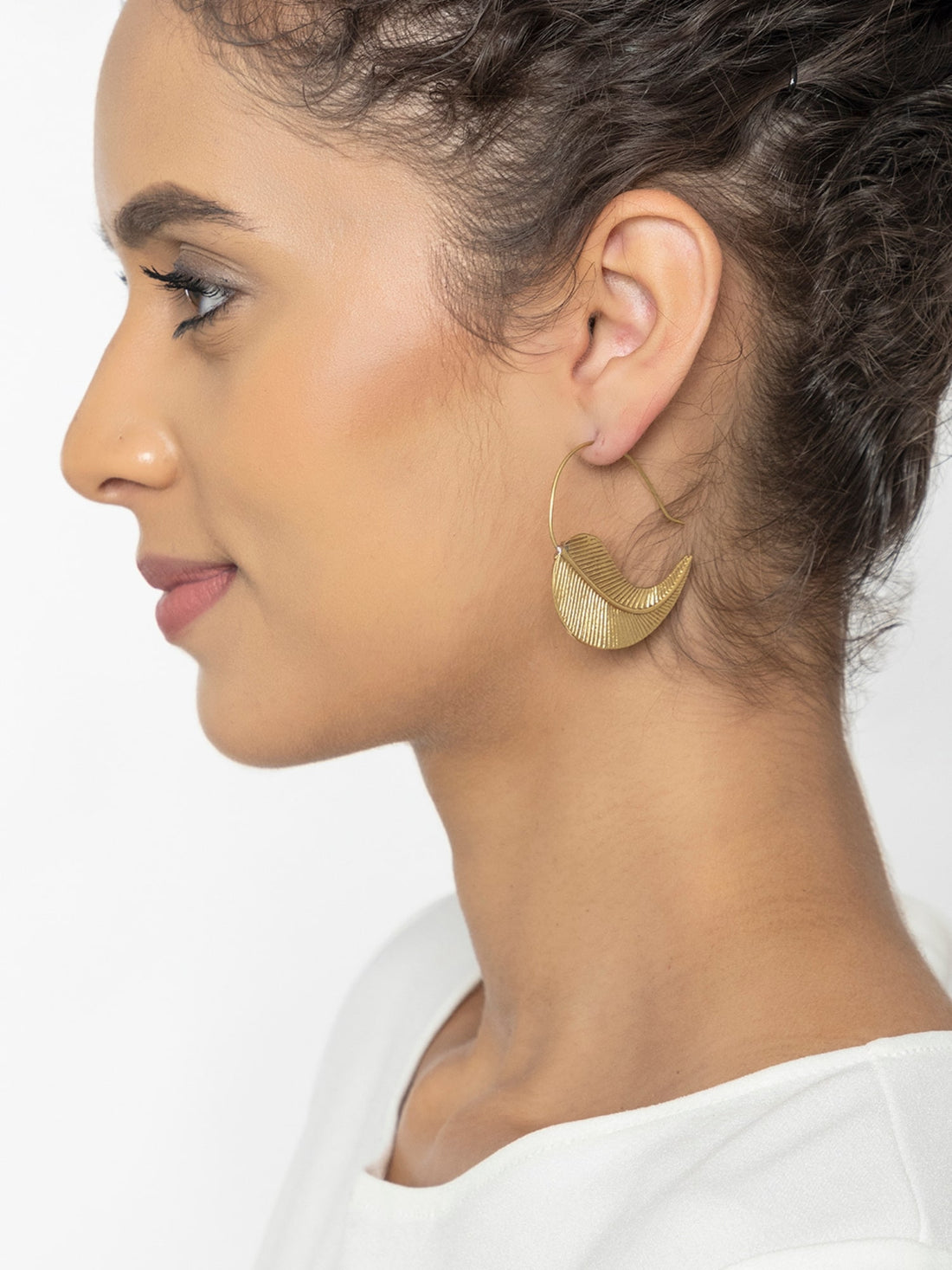 Party Wear Drops & Danglers Earrings - Leafy Elegance Gold-Plated Brass Earrings By Studio One Love