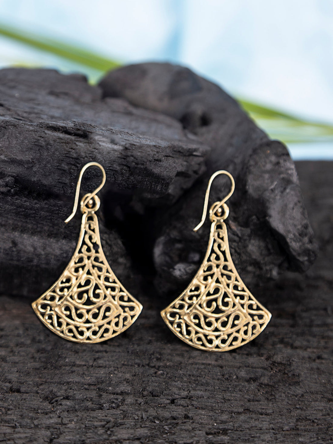 Daily Wear Drops & Danglers Earrings - Ethnic Elegance Gold-Plated Brass Earrings By Studio One Love
