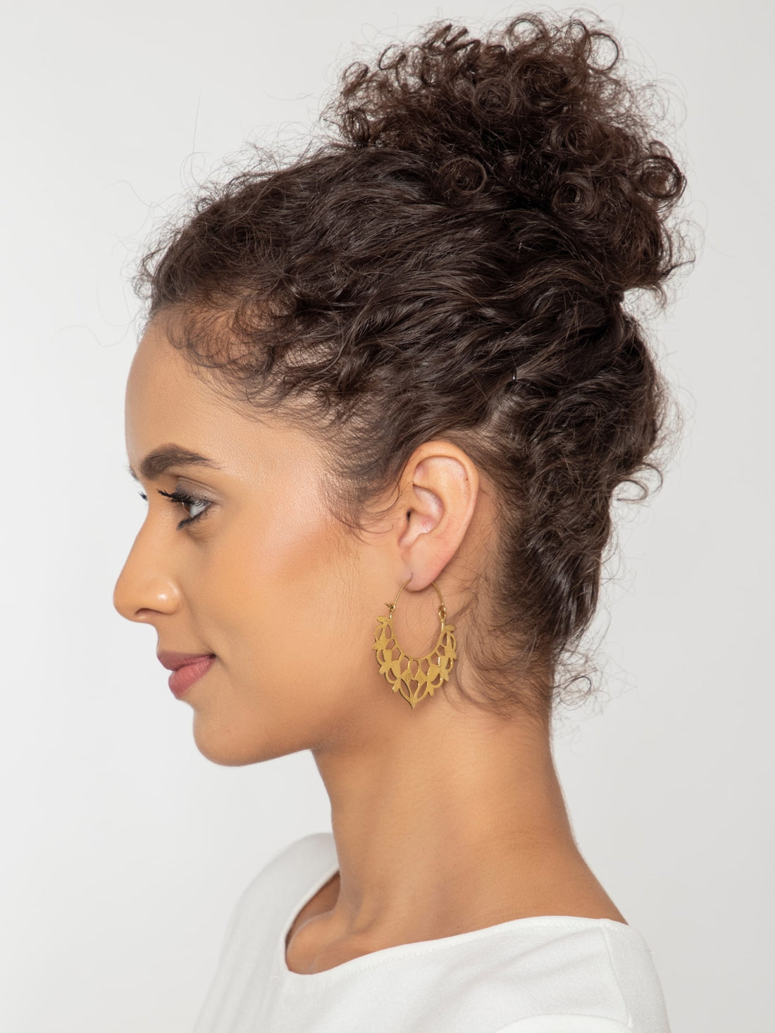 Festive Wear Hoops Earrings - Cultural Couture Gold and silver-Plated Brass Earrings By Studio One Love