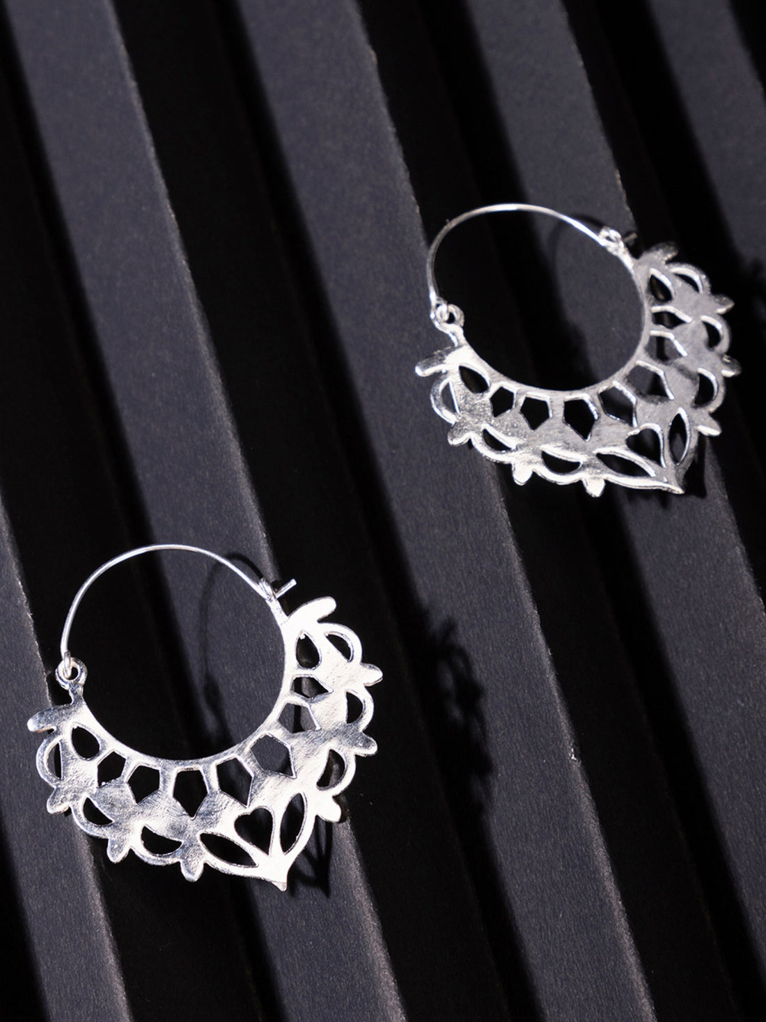 Festive Wear Hoops Earrings - Cultural Couture Gold and silver-Plated Brass Earrings By Studio One Love