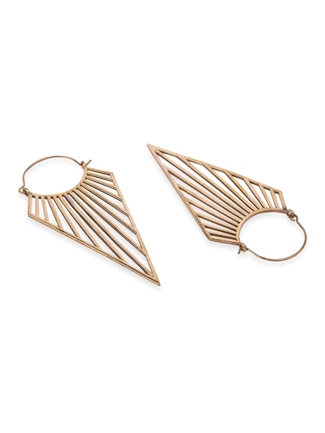 Party Wear Hoops Earrings - Urban Glamour Gold-Plated Brass Earrings By Studio One Love