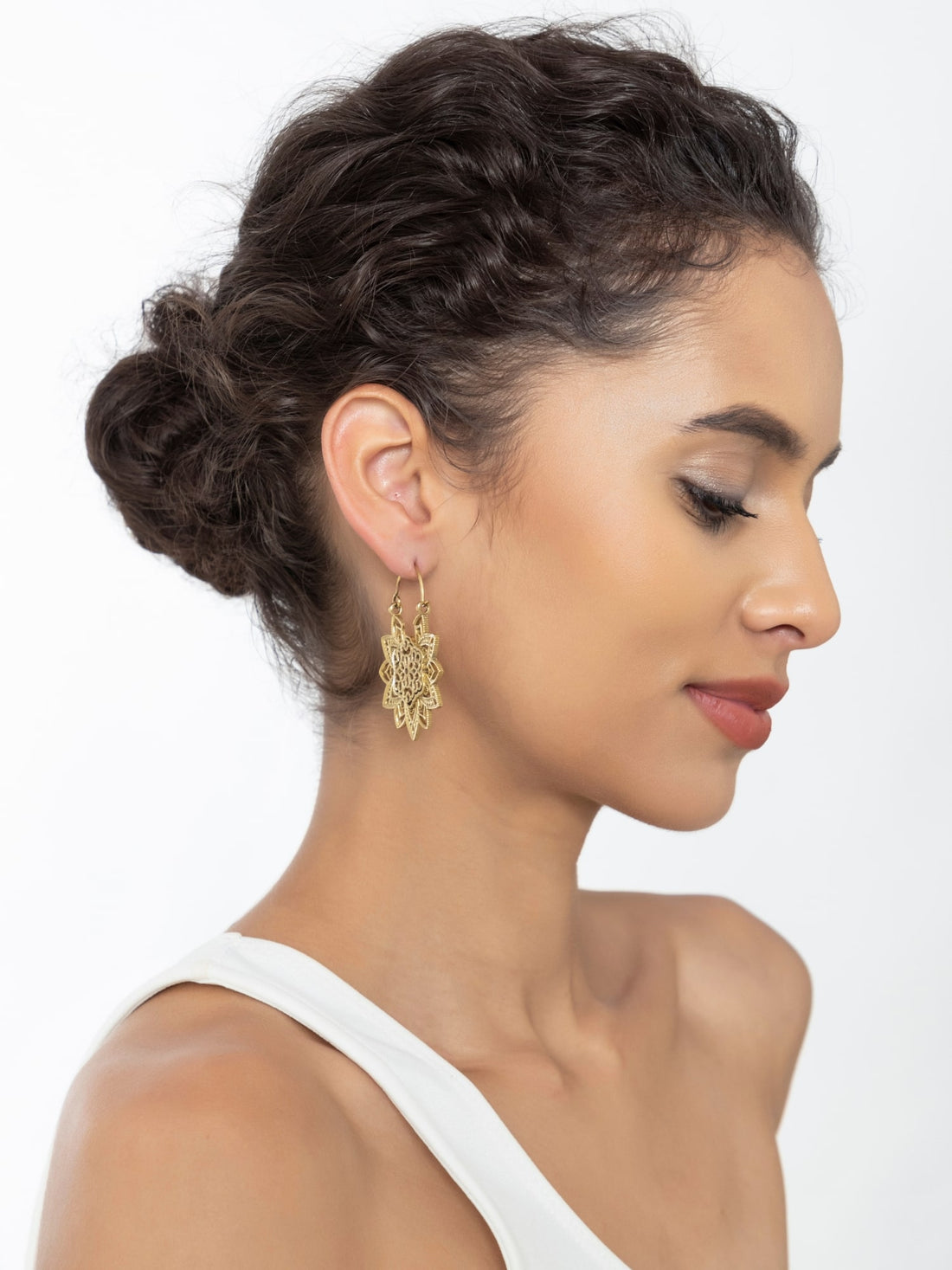 Daily Wear Hoops Earrings - Traditional Gold and Silver-Plated Brass Earrings By Studio One Love