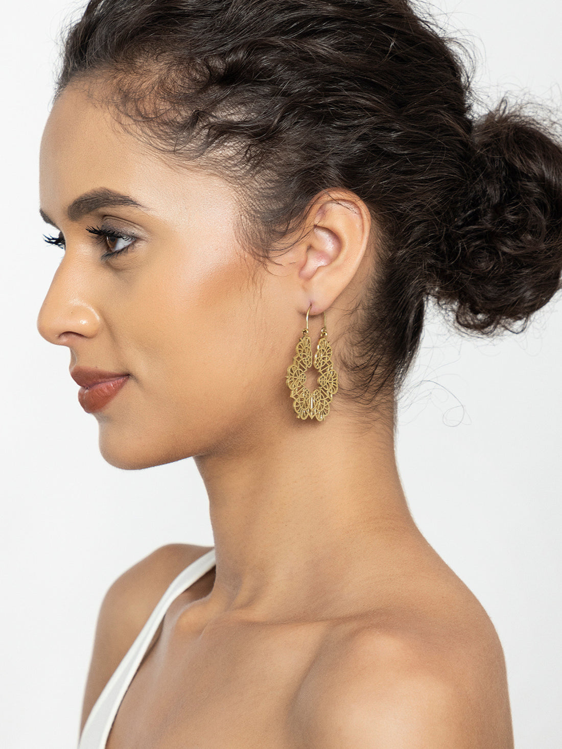 Daily Wear Hoops Earrings - Traditional Gold and Silver-Plated Brass Earrings By Studio One Love