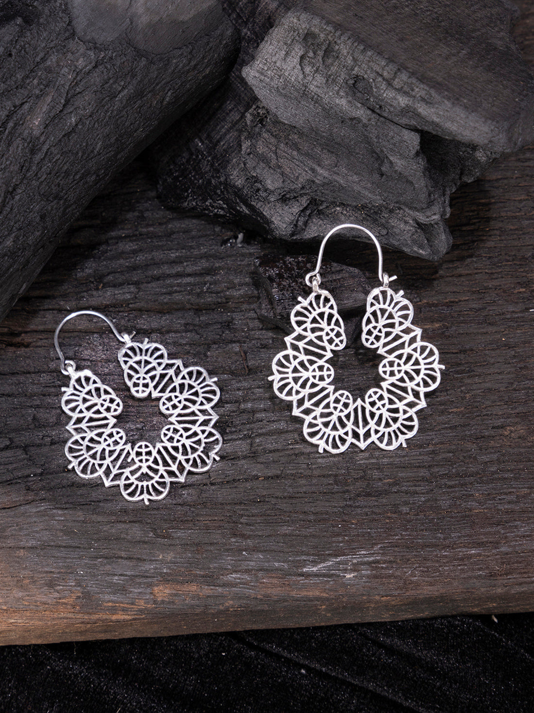 Daily Wear Hoops Earrings - Traditional Gold and Silver-Plated Brass Earrings By Studio One Love