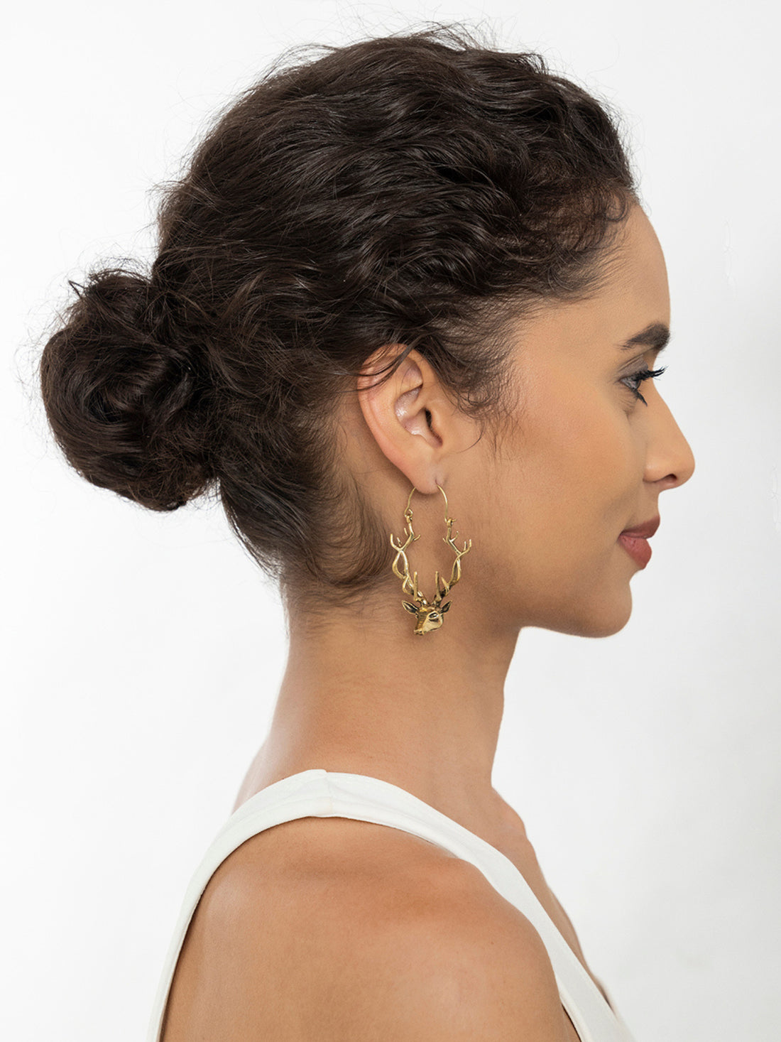 Party Wear Hoops Earrings - Western Gold and Silver-Plated Brass Earrings By Studio One Love