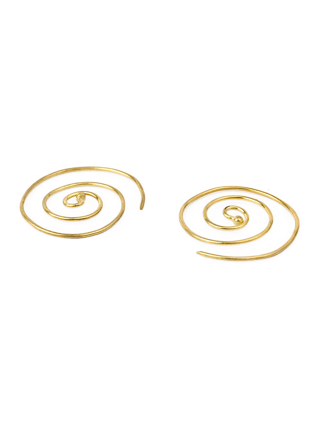 Work Wear Hoops Earrings - Western Gold-Plated Brass Earrings By Studio One Love