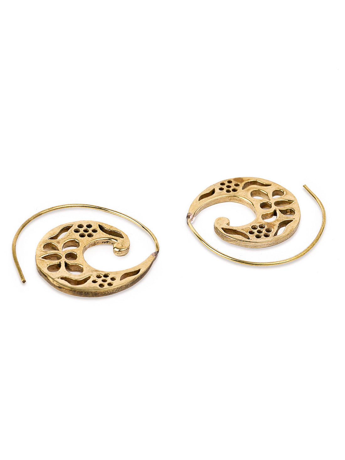 Work Wear Hoops Earrings - Traditional Gold and Silver-Plated Brass Earrings By Studio One Love