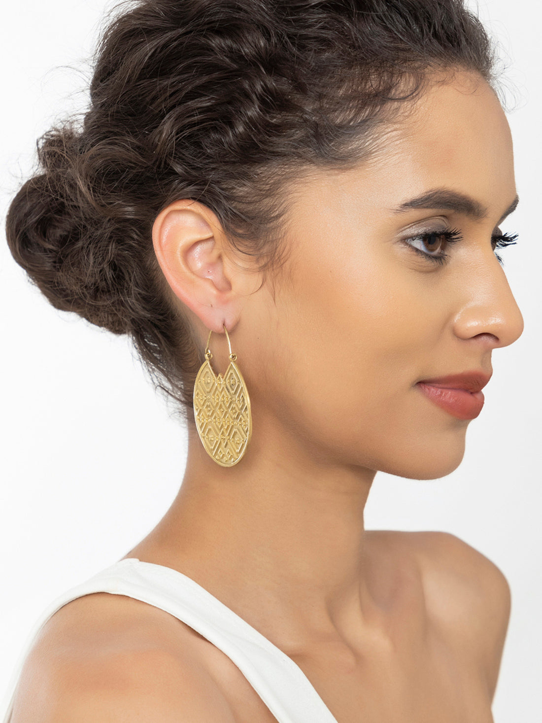 Festive Wear Hoops Earrings - Western Gold and Silver-Plated Brass Earrings By Studio One Love