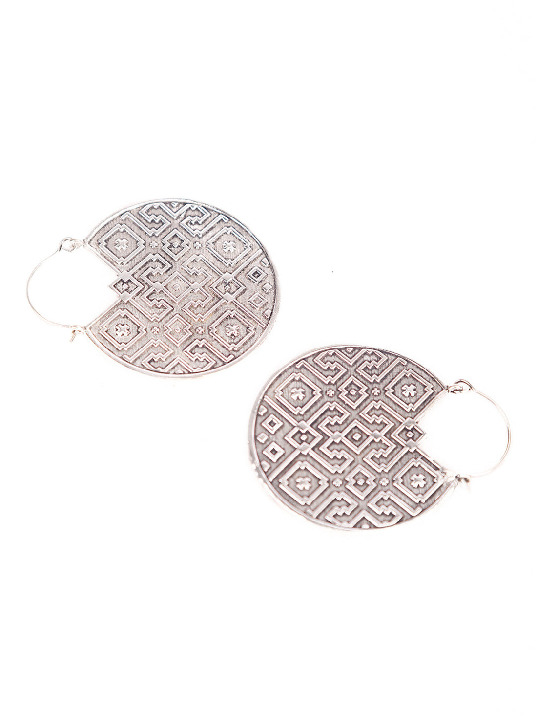 Festive Wear Hoops Earrings - Western Gold and Silver-Plated Brass Earrings By Studio One Love