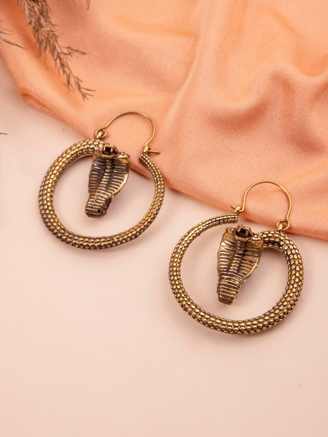 Party Wear Hoops Earrings - Western Gold-Plated Brass Earrings By Studio One Love