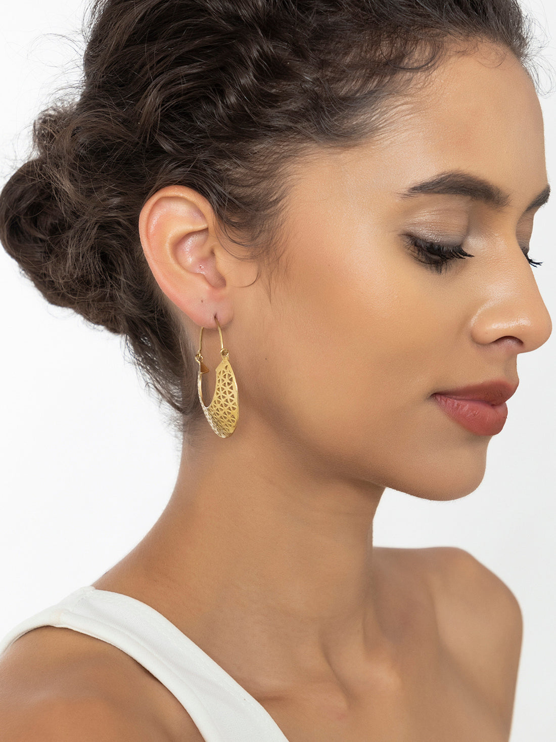 Festive Wear Hoops Earrings - Traditional Gold and Silver-Plated Brass Earrings By Studio One Love