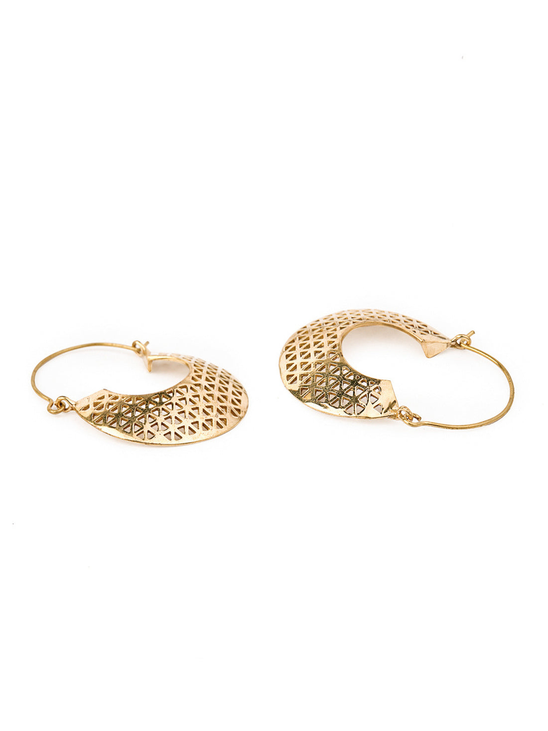 Festive Wear Hoops Earrings - Traditional Gold and Silver-Plated Brass Earrings By Studio One Love