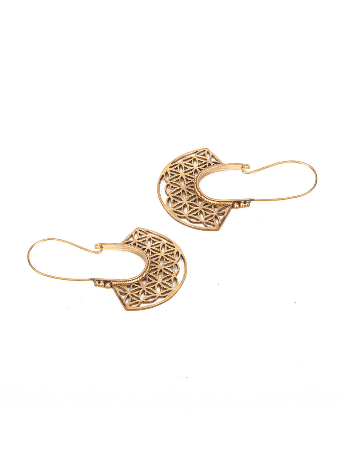 Festive Wear Hoop Earrings - Western Gold and Silver-Plated Brass Earrings By Studio One Love