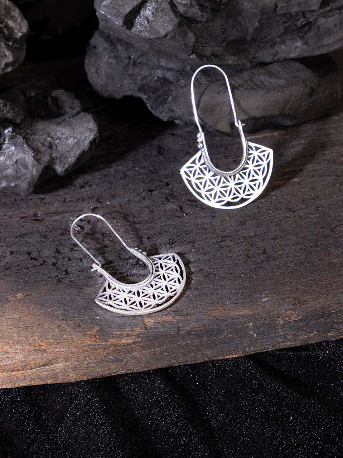 Festive Wear Hoop Earrings - Western Gold and Silver-Plated Brass Earrings By Studio One Love