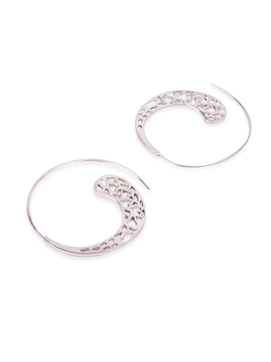 Work Wear Hoops Earrings - Western Gold and Silver-Plated Brass Earrings By Studio One Love