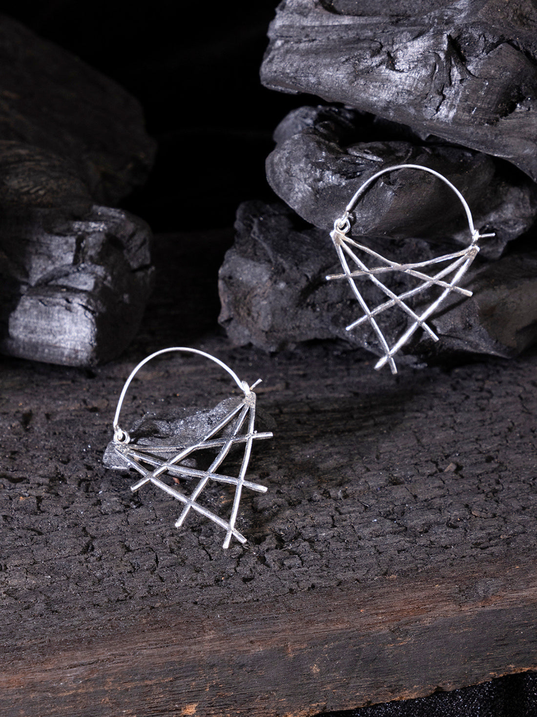 Work Wear Hoops Earrings - Western Gold and Silver-Plated Brass Earrings By Studio One Love