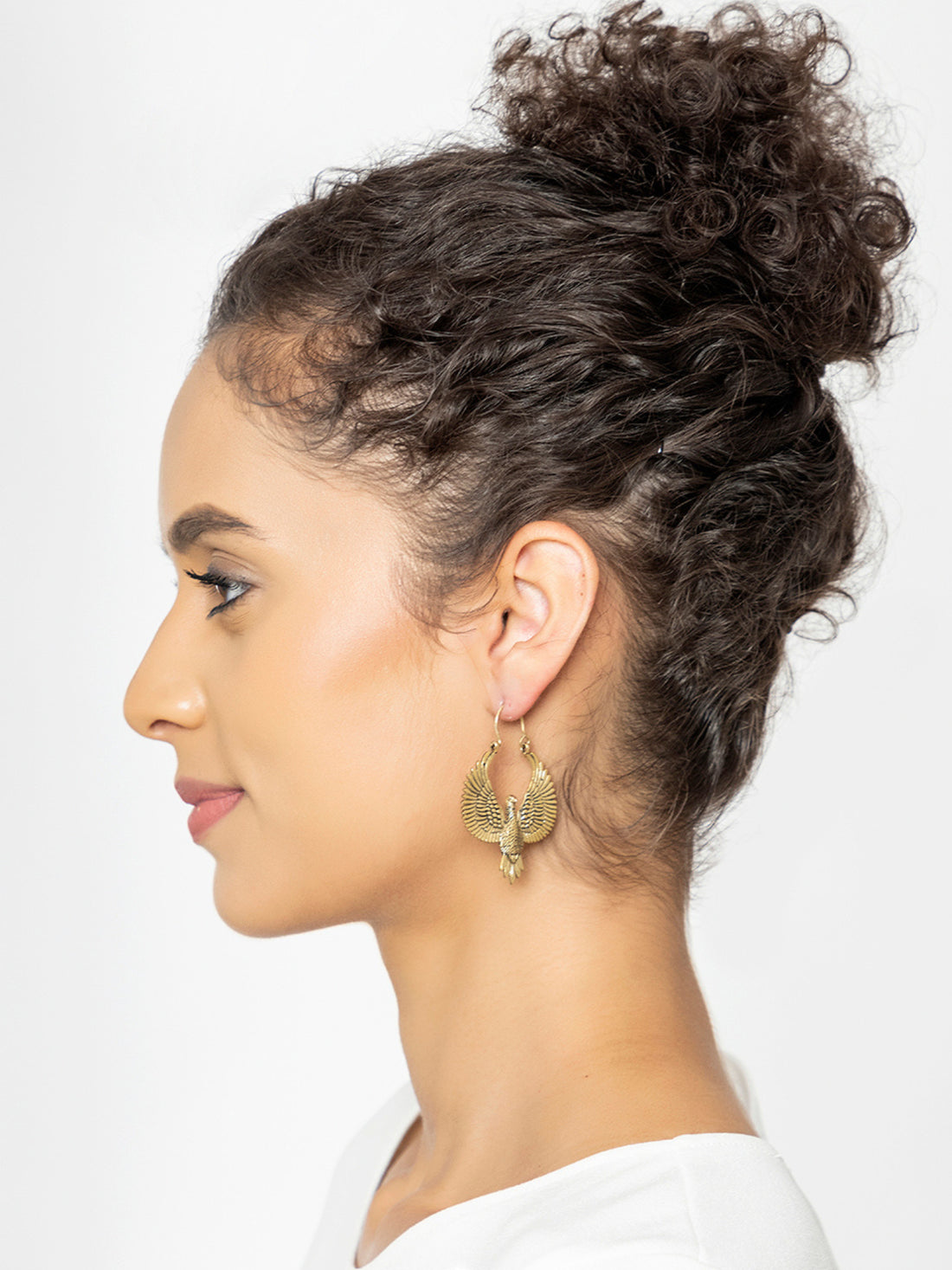 Party Wear Hoops Earrings - Western Gold and Silver-Plated Brass Earrings By Studio One Love