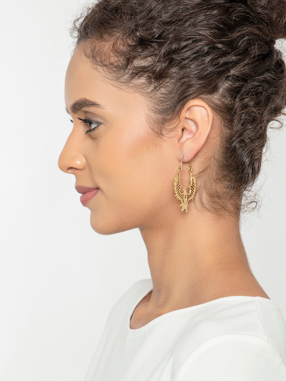 Party Wear Hoops Earrings - Western Gold and Silver-Plated Brass Earrings By Studio One Love