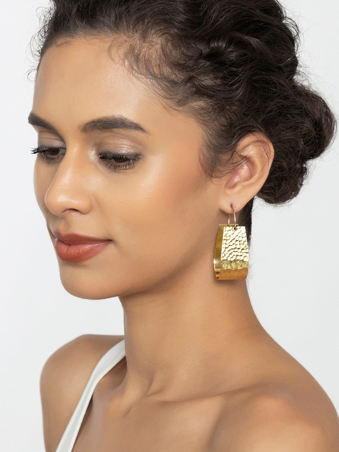 Work Wear Drops & Danglers Earrings - Traditional Gold-Plated Brass Earrings By Studio One Love