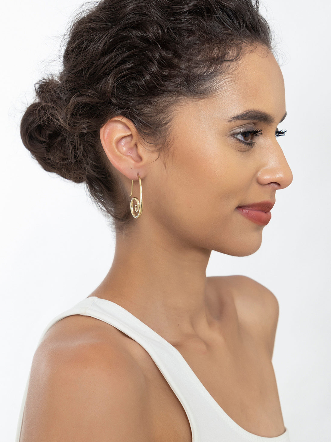 Work Wear Drops & Danglers Earrings - Western Gold-Plated Brass Earrings By Studio One Love