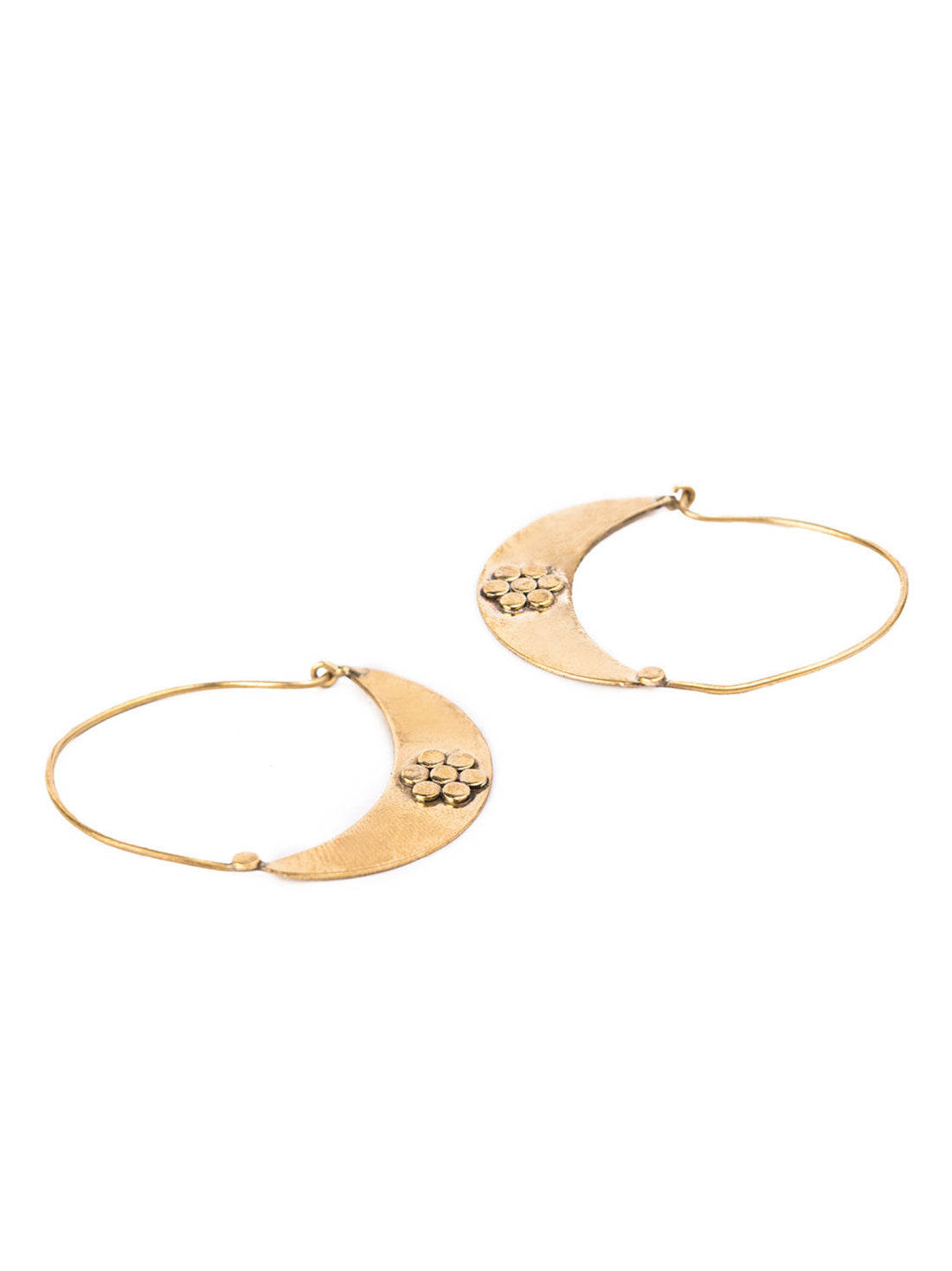 Festive Wear Hoops Earrings - Western Gold-Plated Brass Earrings By Studio One Love