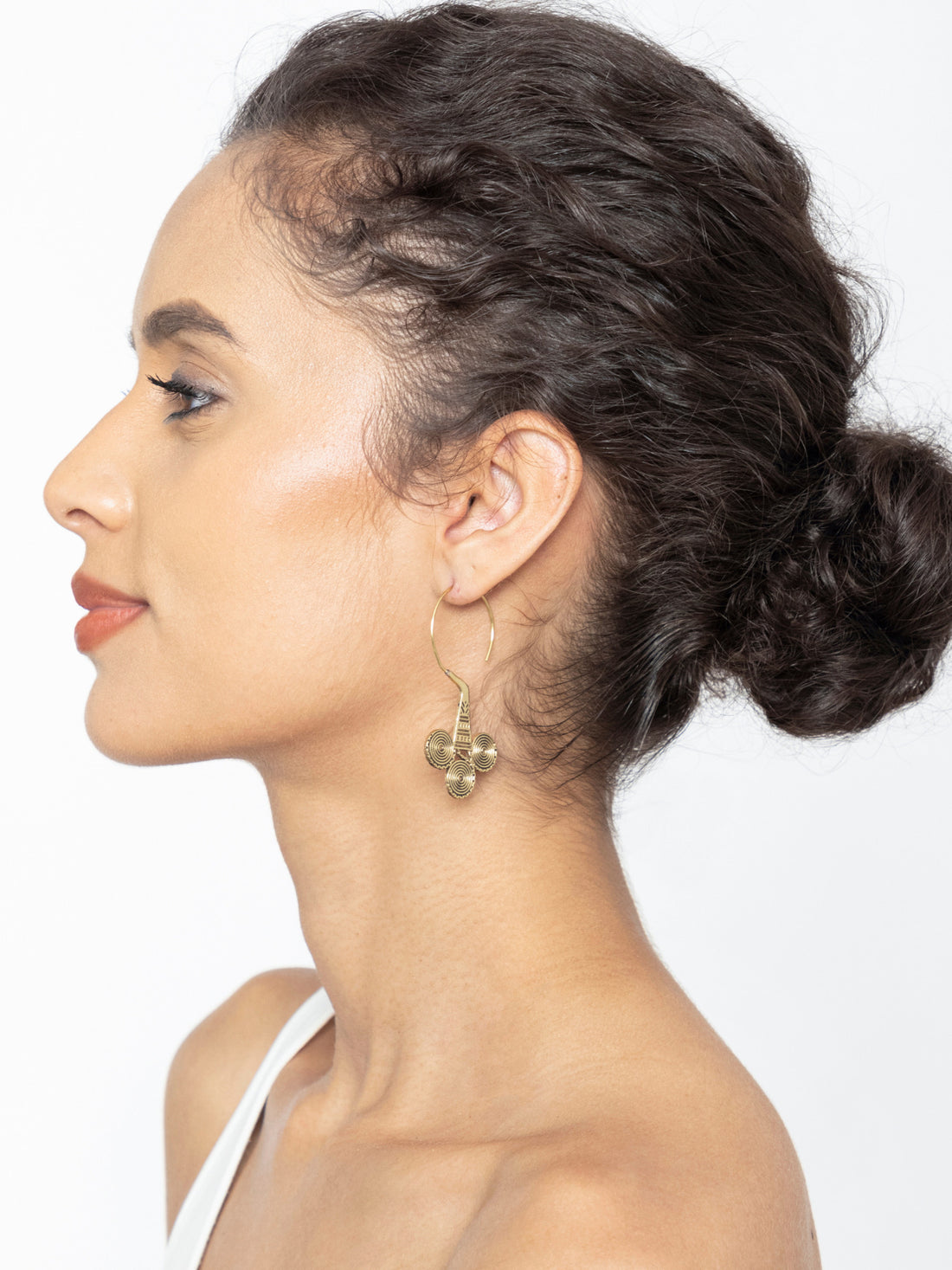 Party Wear Drops & Danglers Earrings - Western Gold-Plated Brass Earrings By Studio One Love