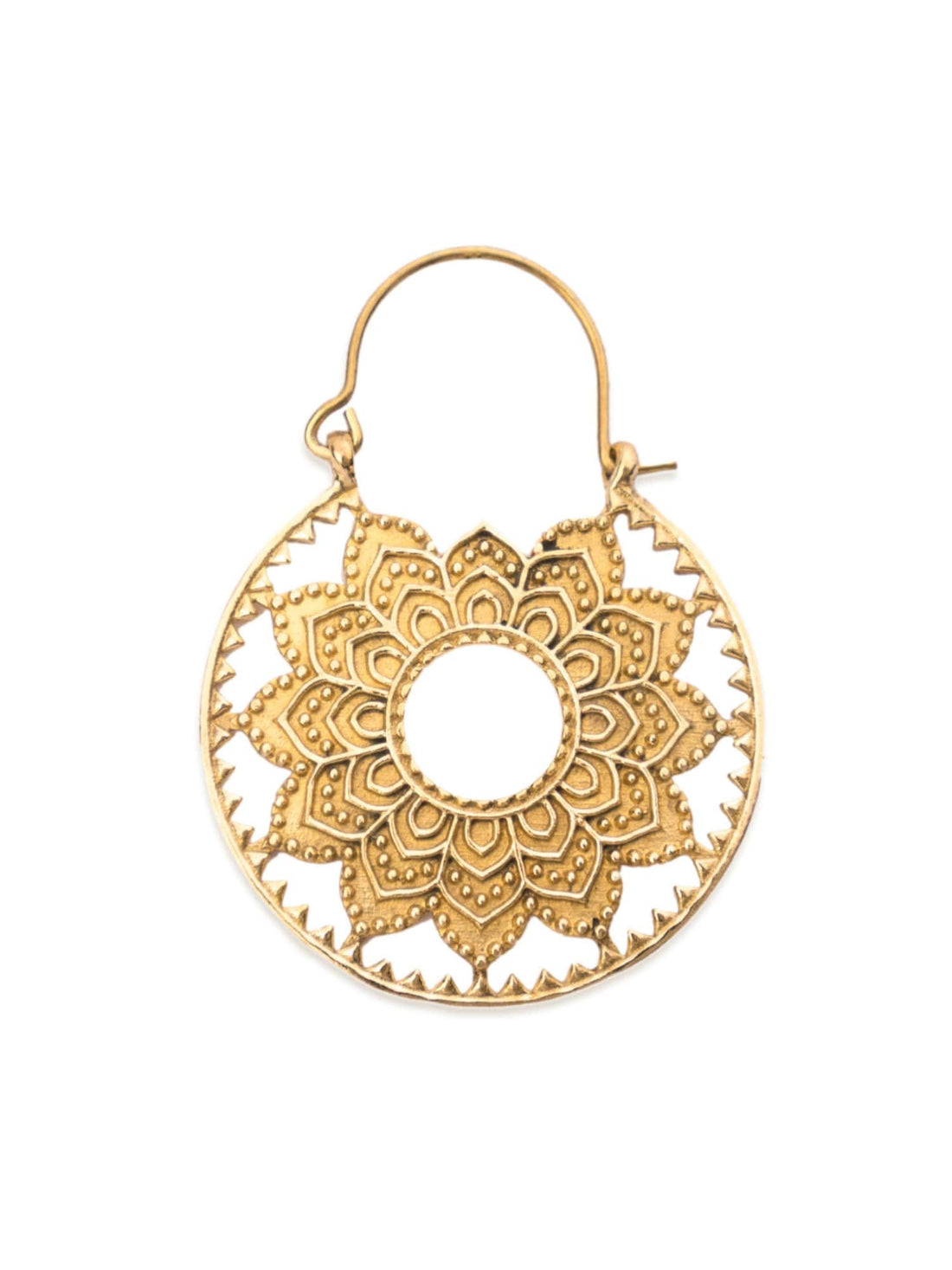 Festive Wear Hoops Earrings - Traditional Gold-Plated Brass Earrings By Studio One Love