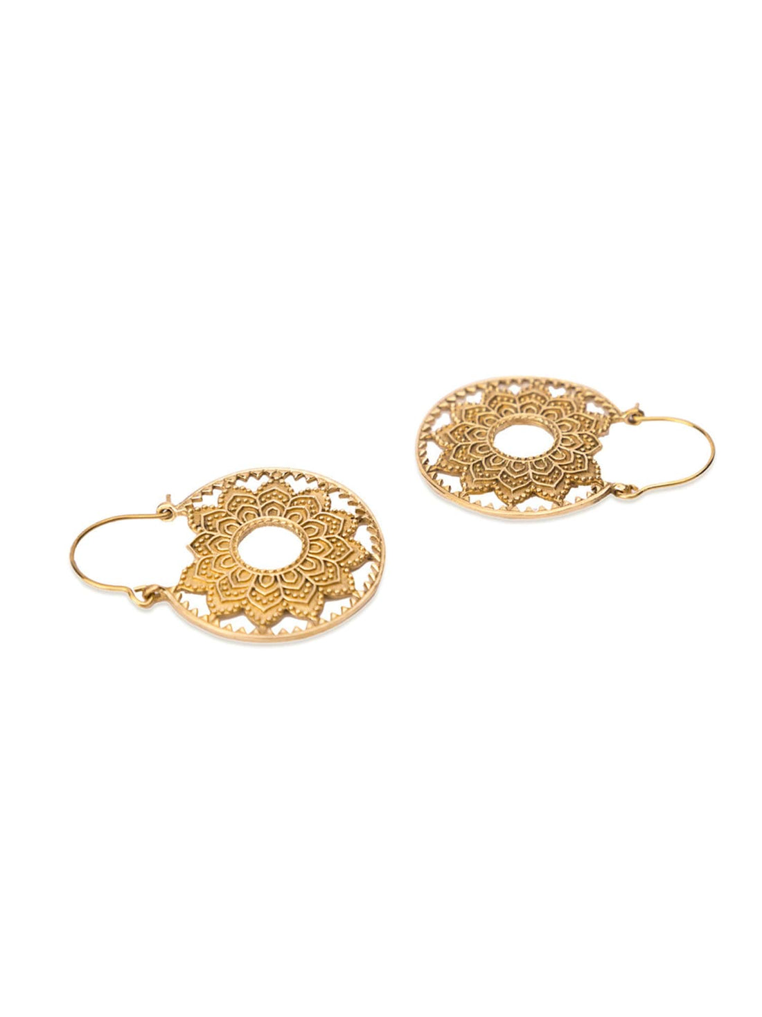 Festive Wear Hoops Earrings - Traditional Gold-Plated Brass Earrings By Studio One Love