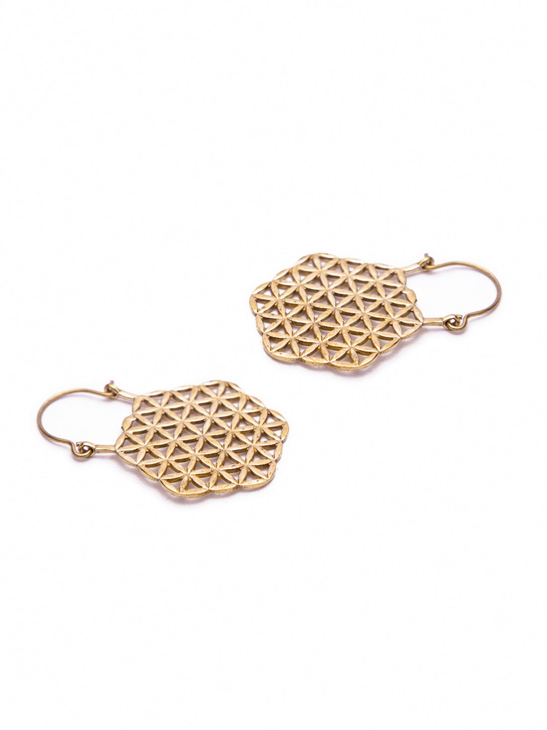 Work Wear Hoops Earrings - Western Gold-Plated Brass Earrings By Studio One Love