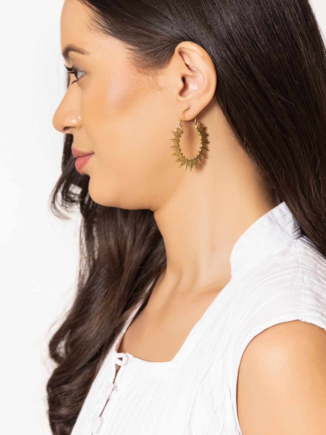 Daily Wear Hoops Earrings - Delicate Charms Gold and Silver-Plated Brass Earrings By Studio One Love