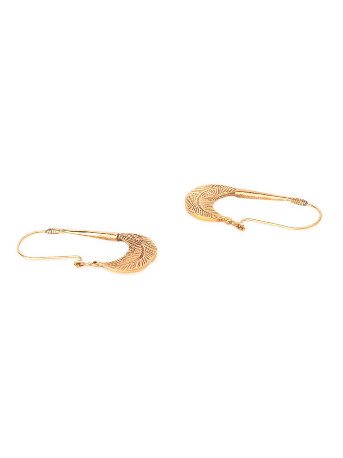 Festive Wear Hoop Earrings - Western Gold-Plated Brass Earrings By Studio One Love