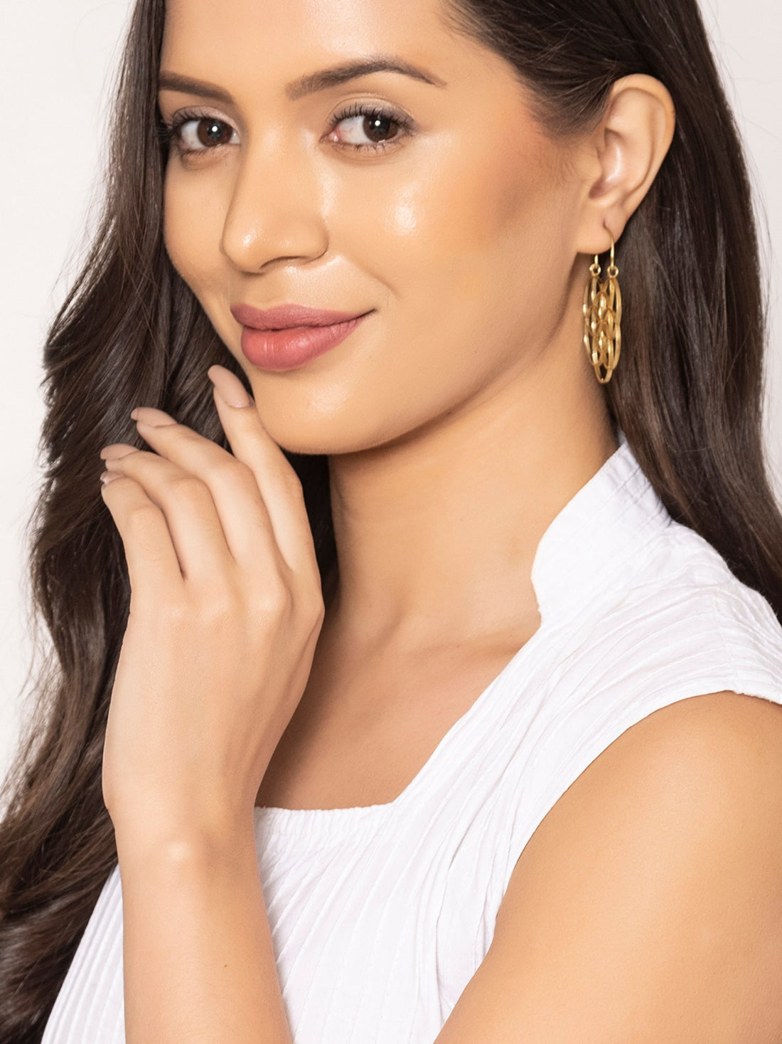 Work Wear Hoops Earrings - Traditional Gold-Plated Brass Earrings By Studio One Love