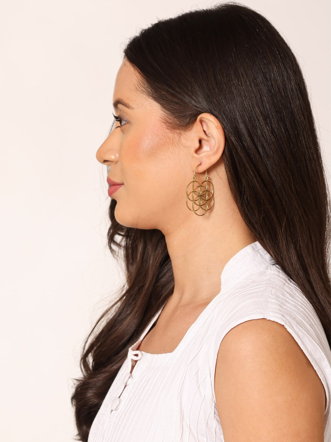 Work Wear Hoops Earrings - Traditional Gold-Plated Brass Earrings By Studio One Love