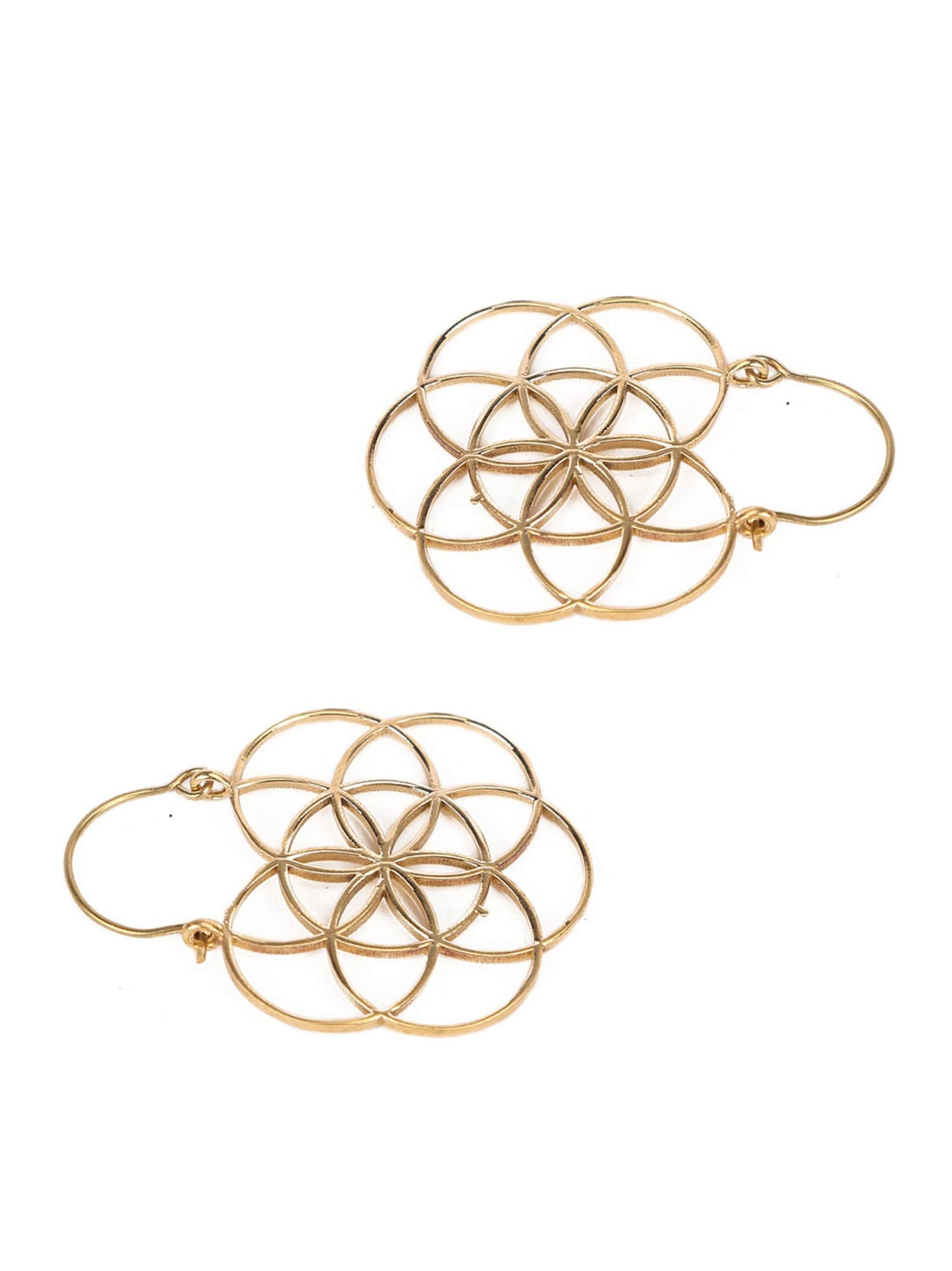 Work Wear Hoops Earrings - Traditional Gold-Plated Brass Earrings By Studio One Love