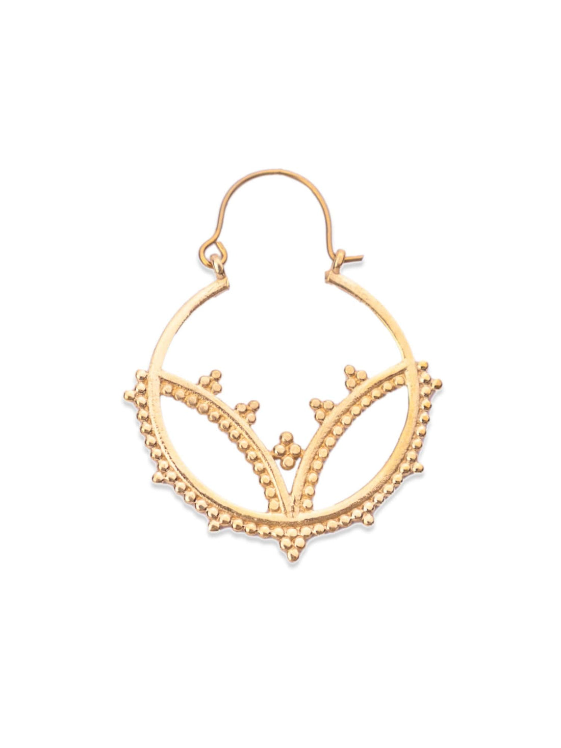 Work Wear Hoops Earrings - Traditional Gold-Plated Brass Earrings By Studio One Love