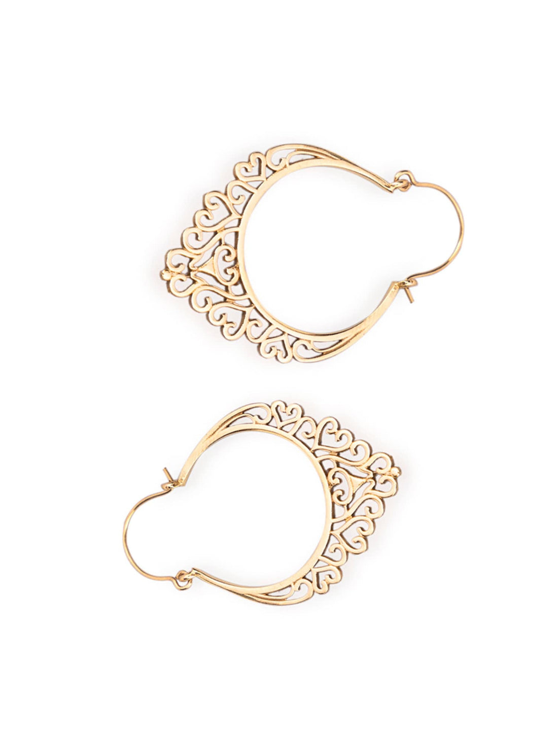 Daily Wear Hoops Earrings - Traditional Gold-Plated Brass Earrings By Studio One Love