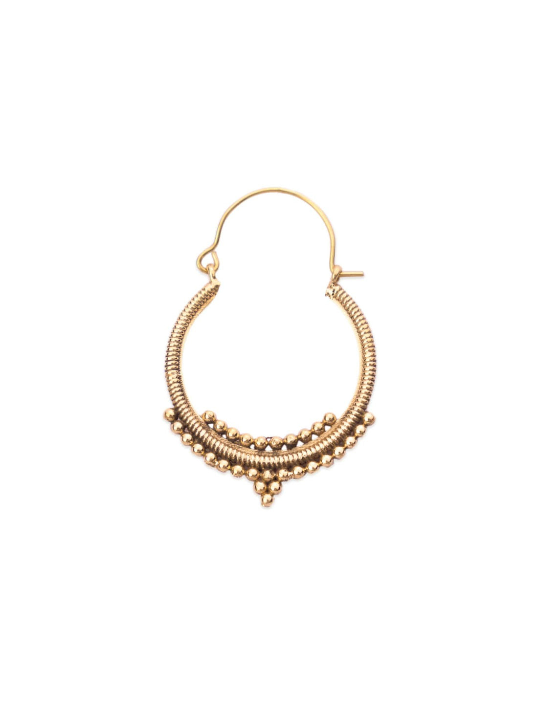 Daily Wear Hoops Earrings - Traditional Gold-Plated Brass Earrings By Studio One Love