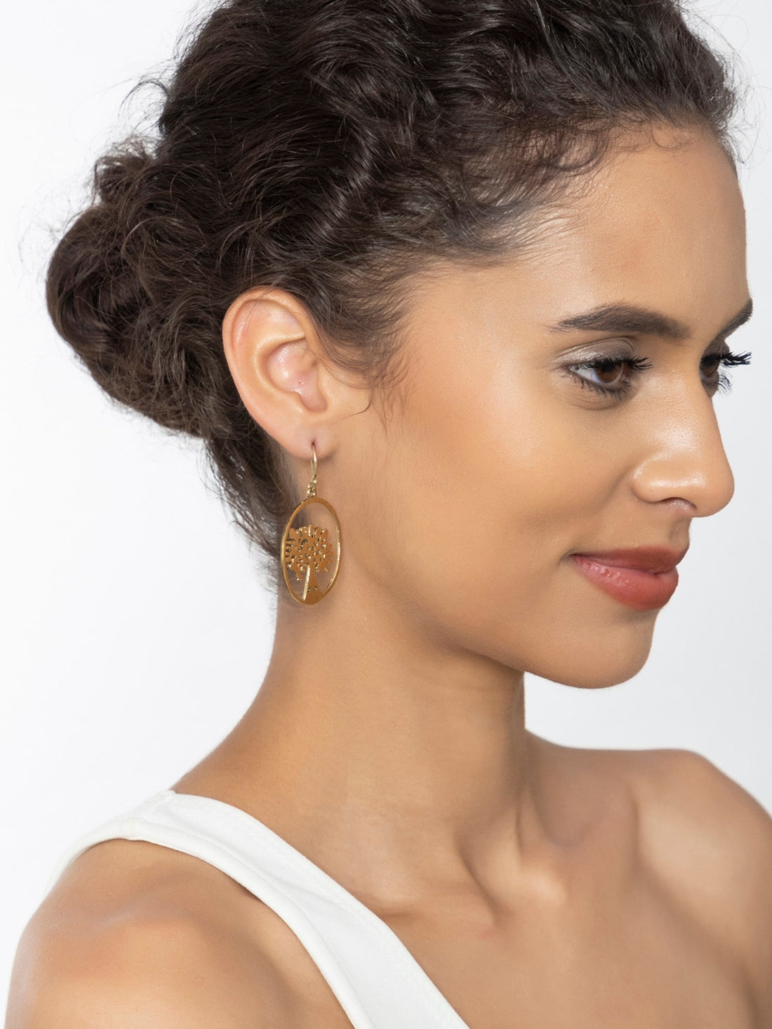 Daily Wear Drops & Danglers Earrings - Western Gold-Plated Brass Earrings By Studio One Love