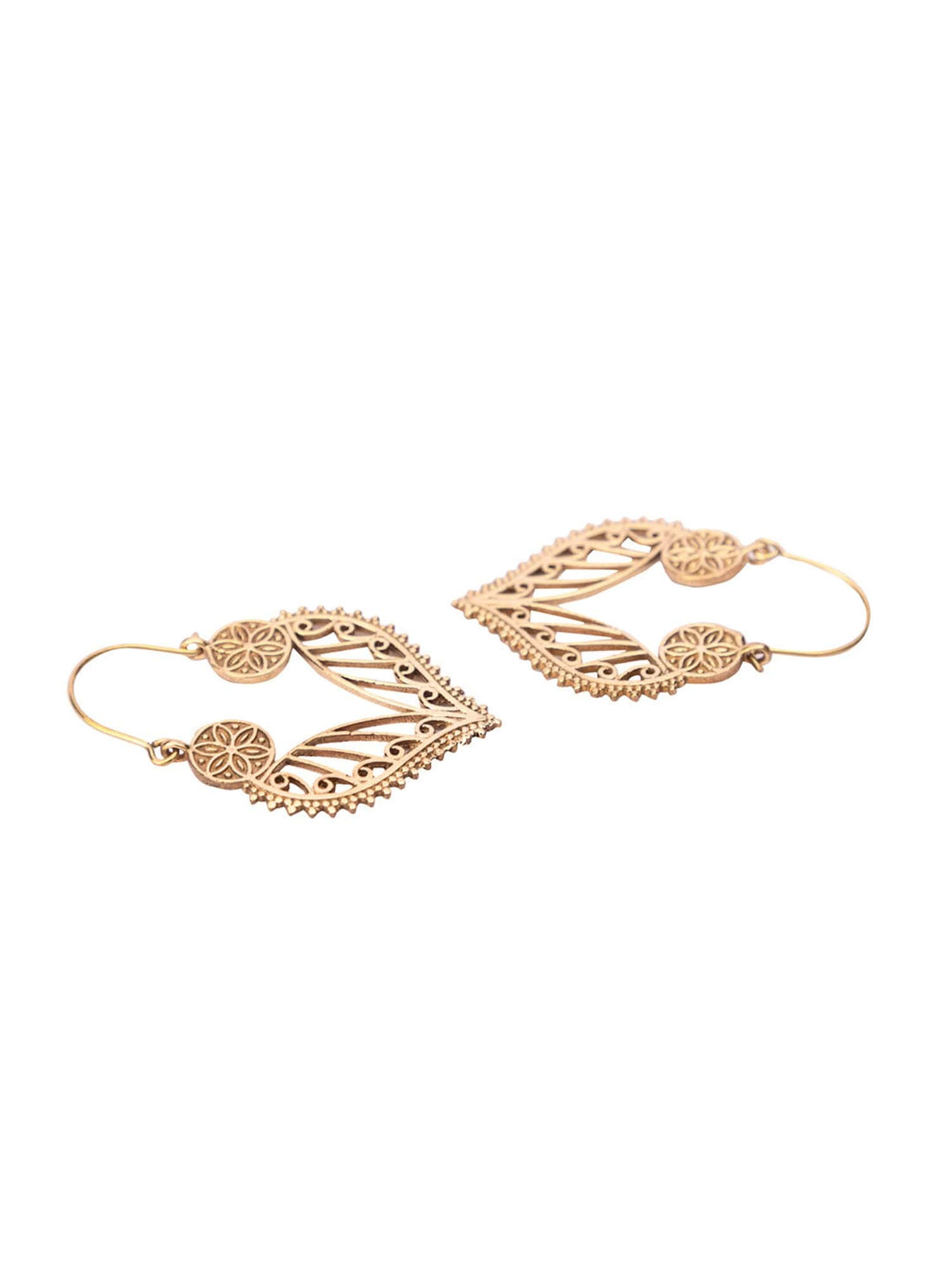 Daily Wear Hoops Earrings - Folklore Finery Gold and Silver-Plated Brass Earrings By Studio One Love