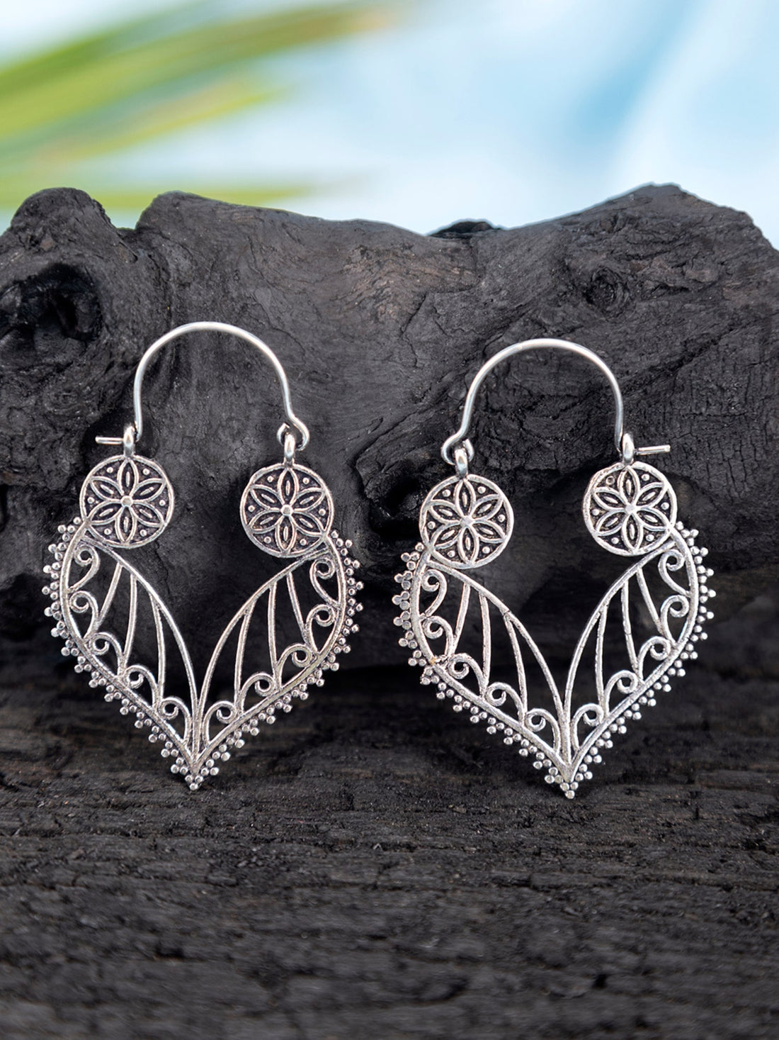 Daily Wear Hoops Earrings - Folklore Finery Gold and Silver-Plated Brass Earrings By Studio One Love