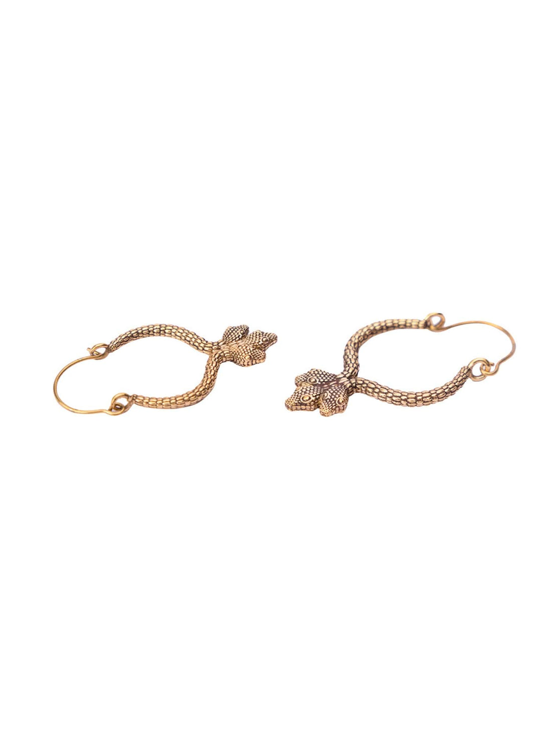 Party Wear Hoops Earrings - Traditional Gold-Plated Brass Earrings By Studio One Love