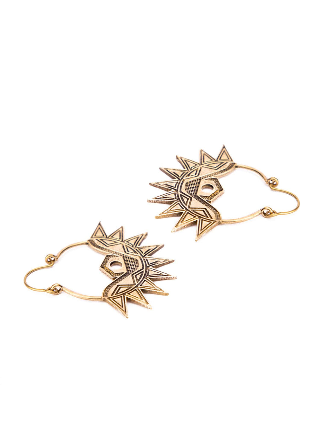 Daily Wear Hoops Earrings - Western Gold-Plated Brass Earrings By Studio One Love