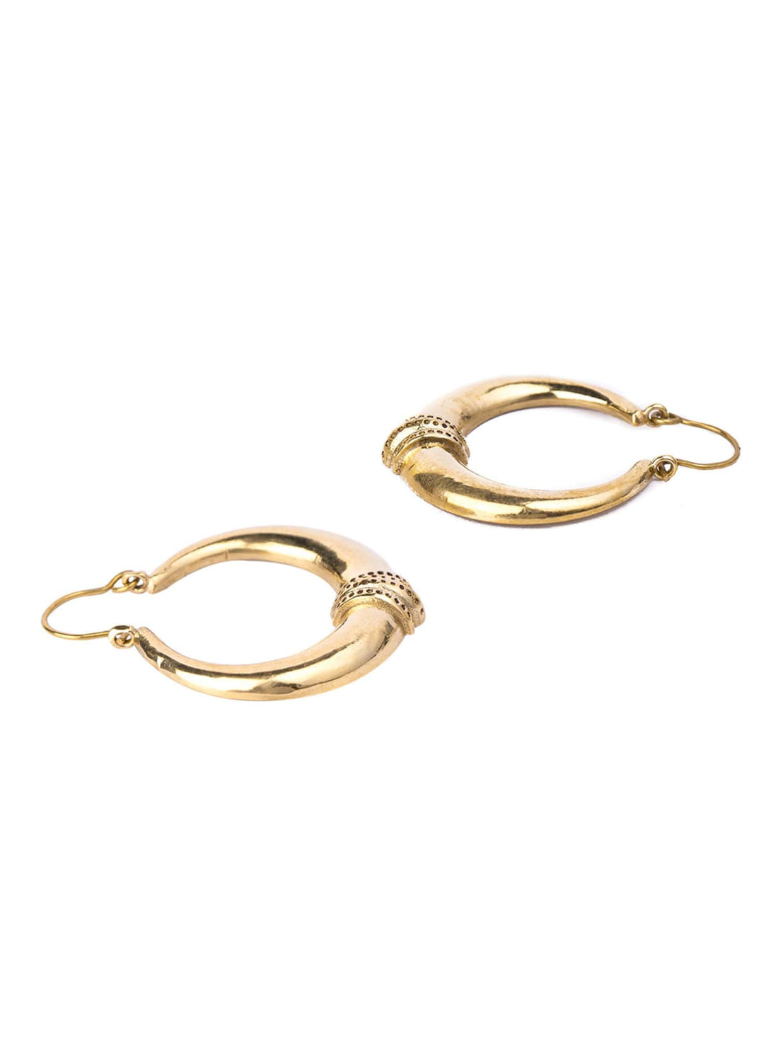 Daily Wear Hoops Earrings - Traditional Gold-Plated Brass Earrings By Studio One Love