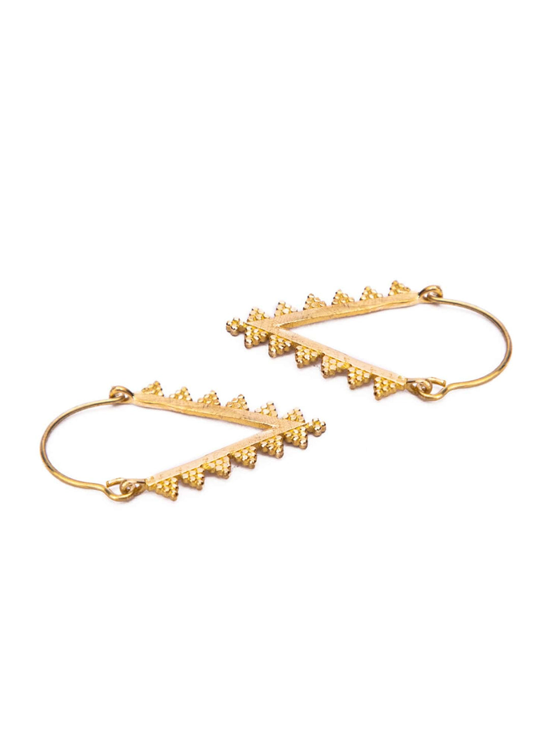 Daily Wear Hoops Earrings - Traditional Gold-Plated Brass Earrings By Studio One Love