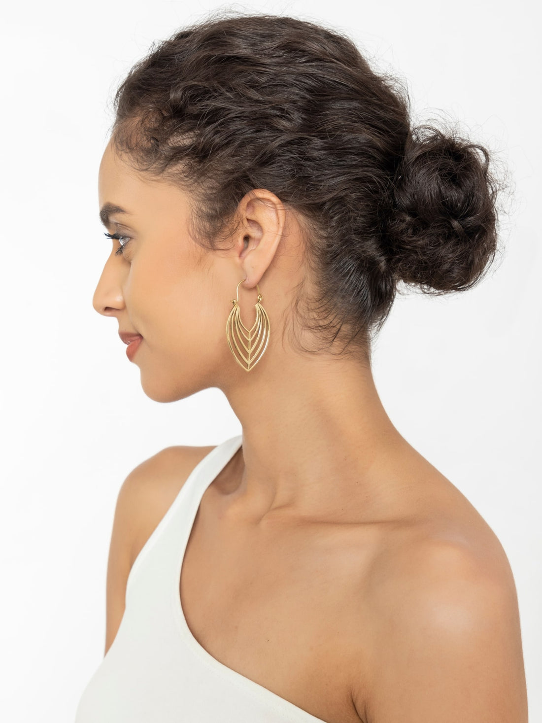 Festive Wear Hoops Earrings - Traditional Gold-Plated Brass Earrings By Studio One Love