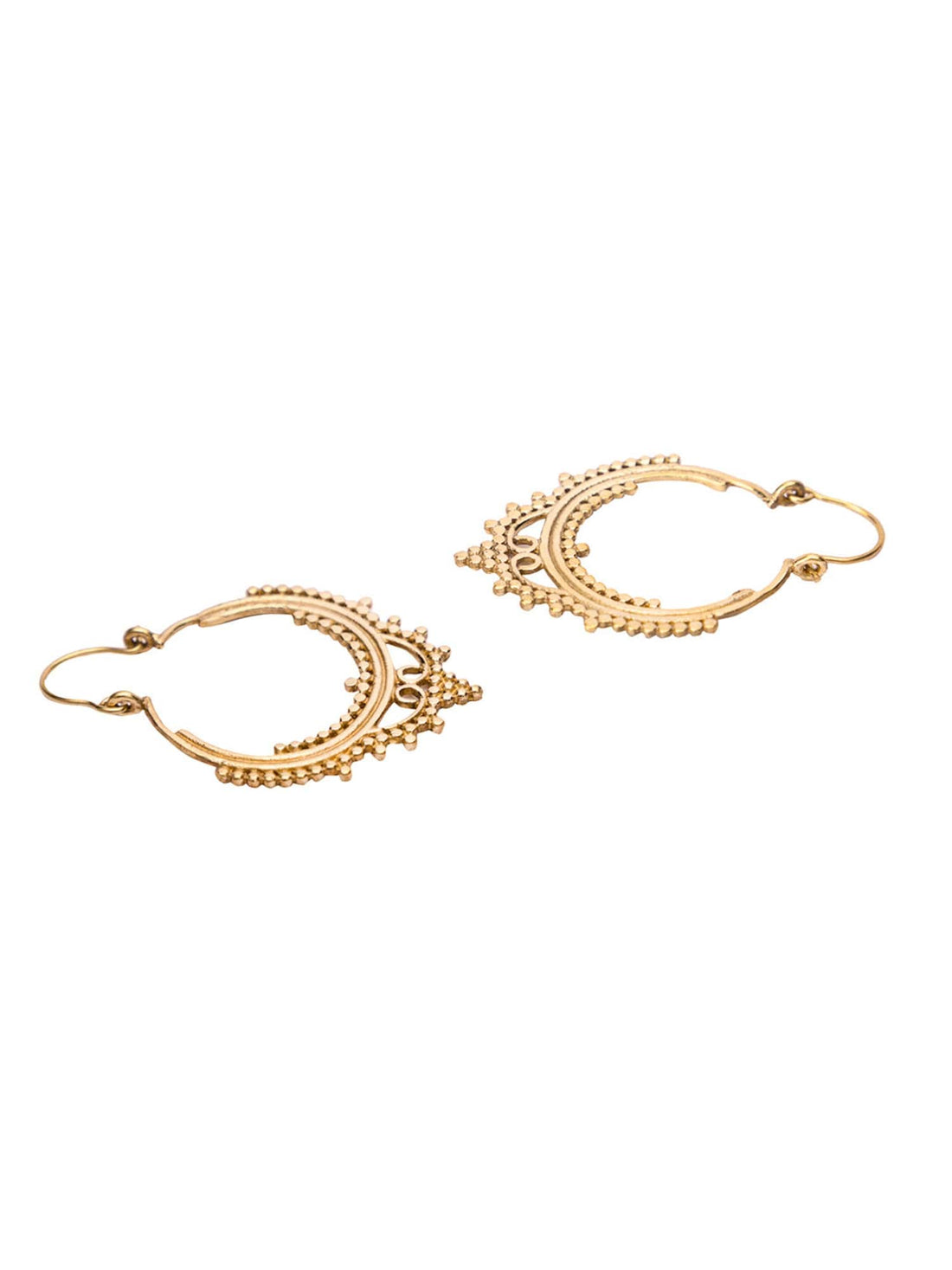 Daily Wear Hoops Earrings - Traditional Gold-Plated Brass Earrings By Studio One Love