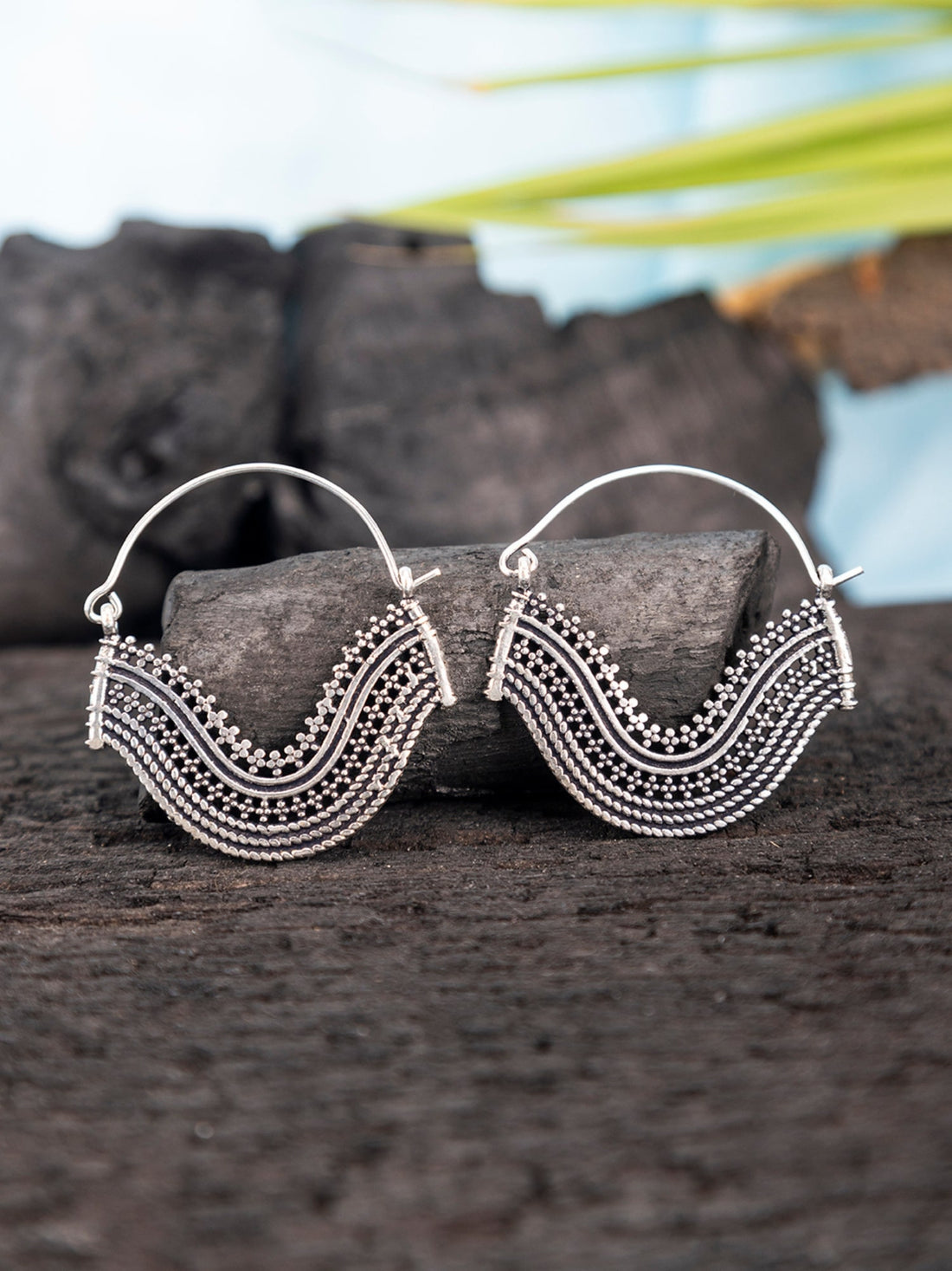 Daily Wear Hoops Earrings - Traditional Gold and Silver-Plated Brass Earrings By Studio One Love