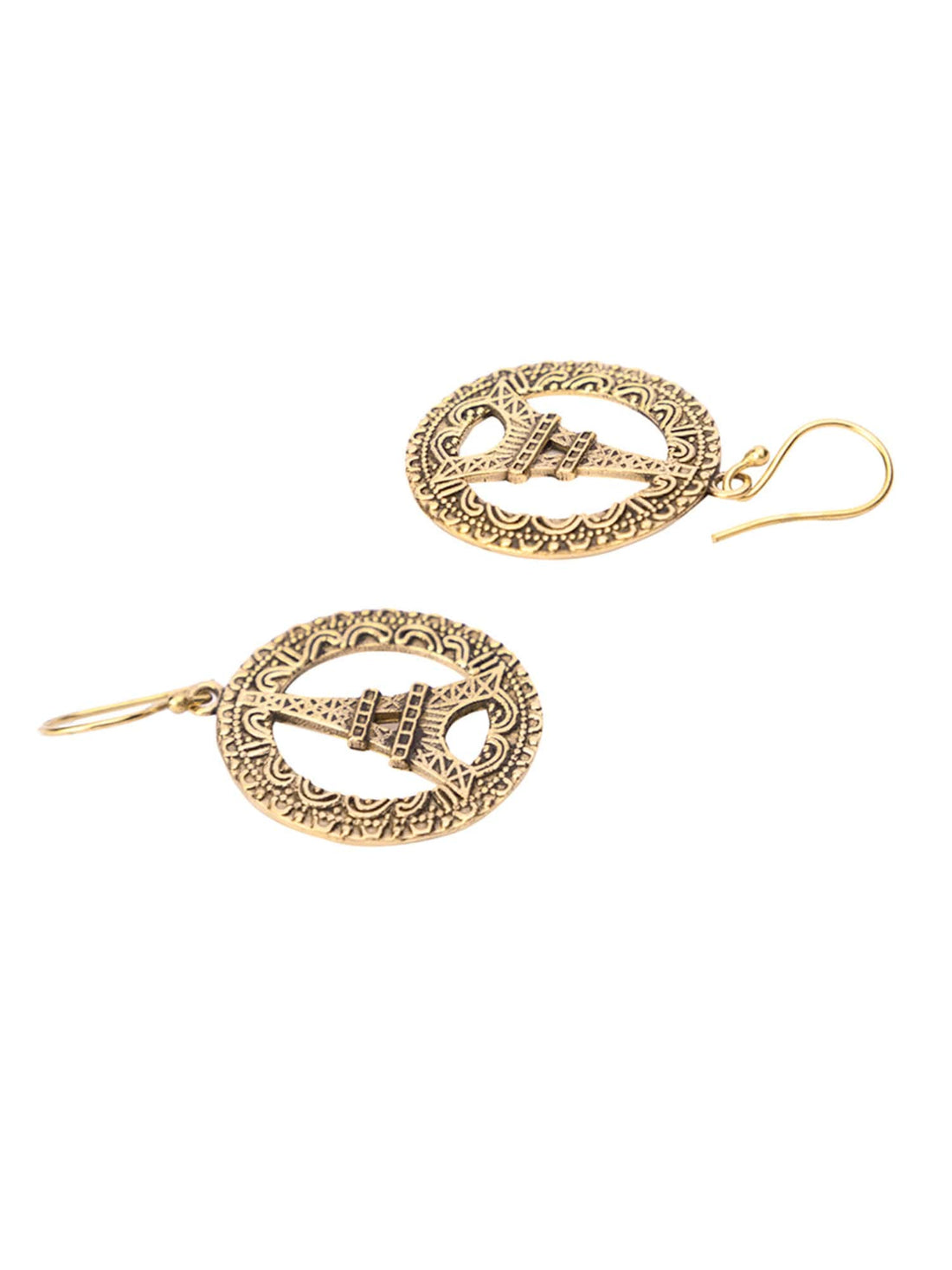 Party Wear Drops & Danglers Earrings - Western Gold-Plated Brass Earrings By Studio One Love