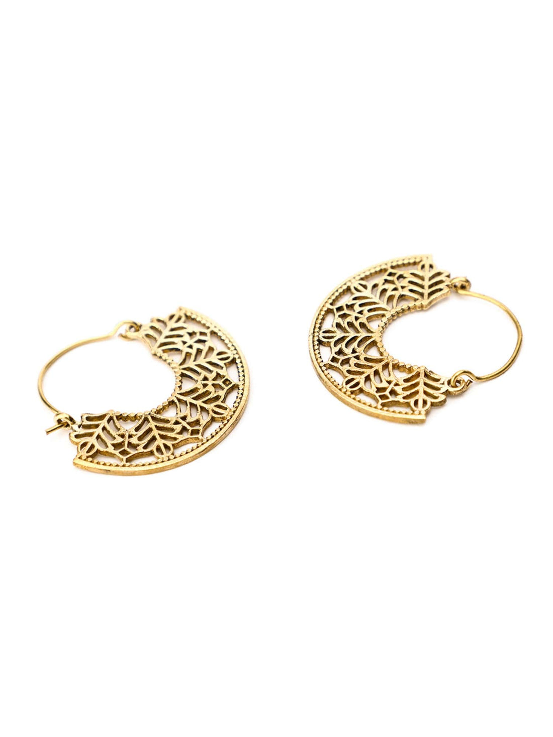 Festive Wear Hoops Earrings - Traditional Gold-Plated Brass Earrings By Studio One Love