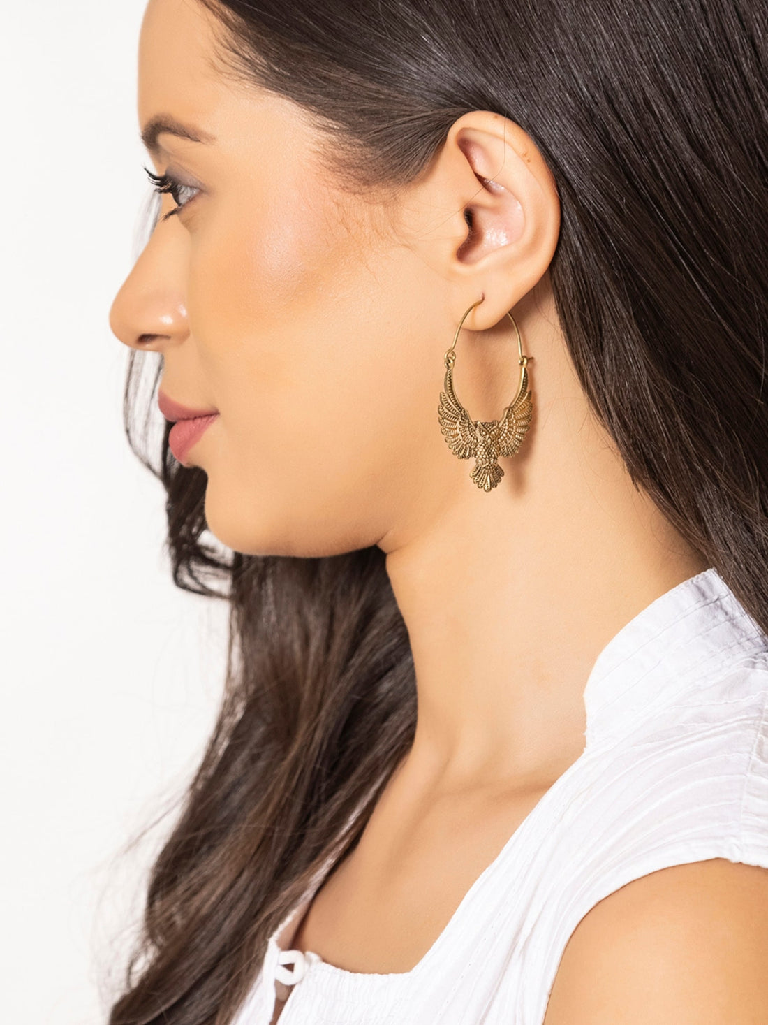 Party Wear Hoops Earrings - Mystic Owls Gold and Silver-Plated Brass Earrings By Studio One Love